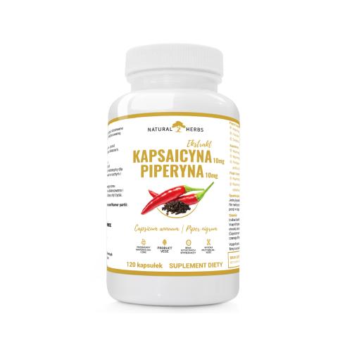 Miniaturka artykułu - ALTOPHARMA Kapsaicyna + Piperyna + Prebiotyk, 120kaps.
