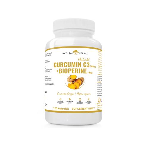 Miniaturka artykułu - ALTOPHARMA Kurkumina Piperyna 500mg, 120kaps.