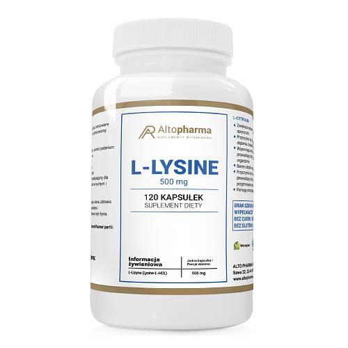 Miniaturka artykułu - ALTOPHARMA L-Lizyna 500 mg, 120 kaps.