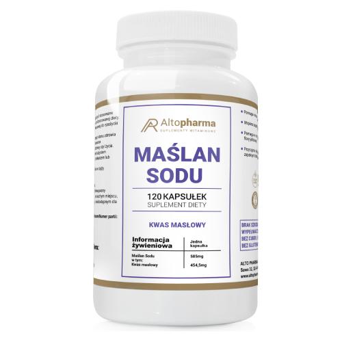Miniaturka artykułu - Altopharma Maślan sodu, 120 kaps.
