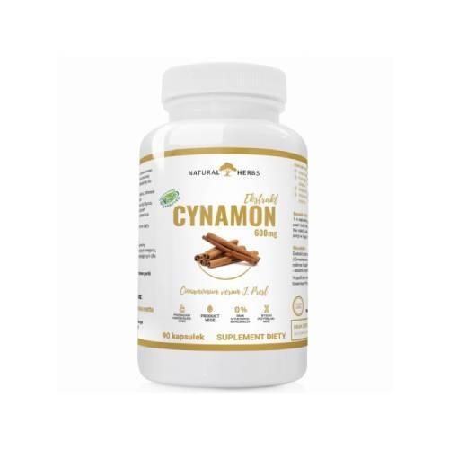 Miniaturka artykułu - ALTOPHARMA Natural Herbs Cynamon 600 mg, 90 kaps.