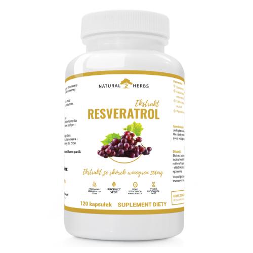 Miniaturka artykułu - ALTOPHARMA Resveratrol Ekstrakt ze sk&oacute;rek winogron 500 mg, 120 kaps.