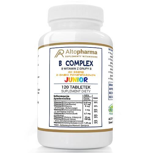 Miniaturka artykułu - ALTOPHARMA Witamina B Complex Junior, 120 tabl. do ssania