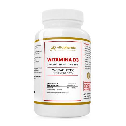 Miniaturka artykułu - Altopharma Witamina D3 4000 IU, 240 tabl.