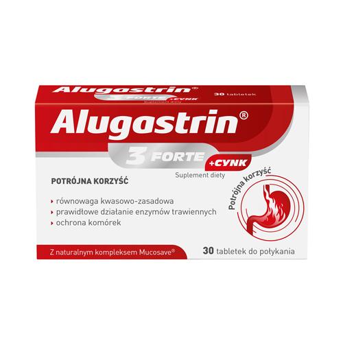 Miniaturka artykułu - Alugastrin 3 Forte + Cynk, 30 tabl.
