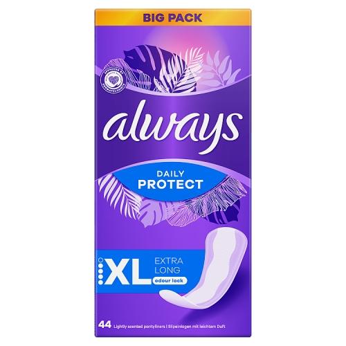 Miniaturka artykułu - Always Dailies Extra Protect Long Wkładki higieniczne, 44 szt.