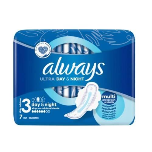 Miniaturka artykułu - ALWAYS Ultra Night Podpaski, 7 sztuk