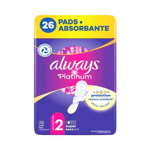 Miniaturka artykułu - ALWAYS Platinum Super Podpaski, 26szt.