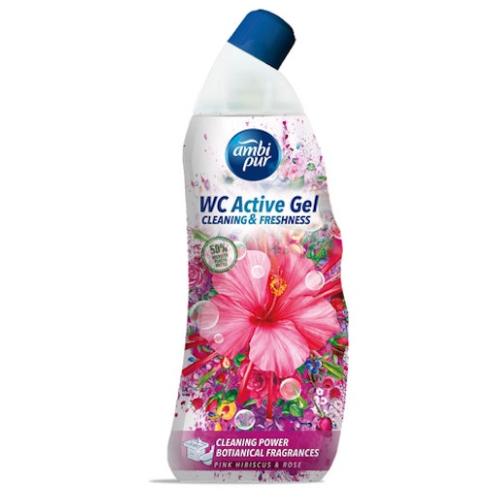 Miniaturka artykułu - Ambi Pur WC Active Gel Żel do WC Pink Hibiscus & Rose, 750 ml