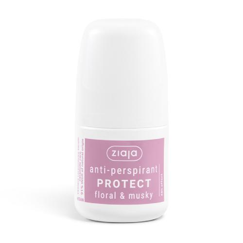 Miniaturka artykułu - Ziaja Anti-perspirant Protect Floral & Musky, 60 ml