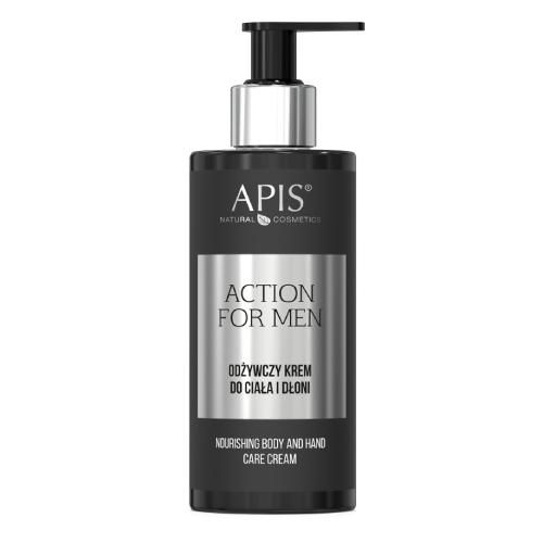Miniaturka artykułu - APIS Action For Men odżywczy krem do ciała i dłoni, 300ml