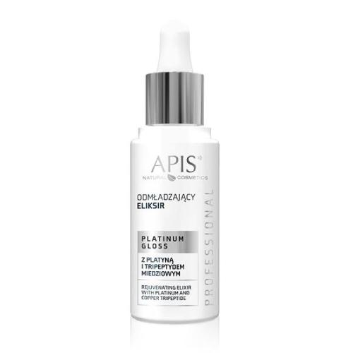 Miniaturka artykułu - APIS PLATINUM GLOSS Odmładzający eliksir z platyną i tripeptydem miedziowym, 30ml