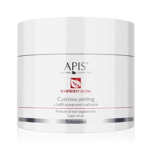 Miniaturka artykułu - APIS RASPBERRY GLOW Cukrowy peeling z liofilizowanymi malinami, 220 g