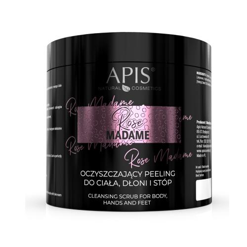 Miniaturka artykułu - APIS Rose Madame Cleansing Scrub Oczyszczający peeling do ciała, dłoni i st&oacute;p, 700g