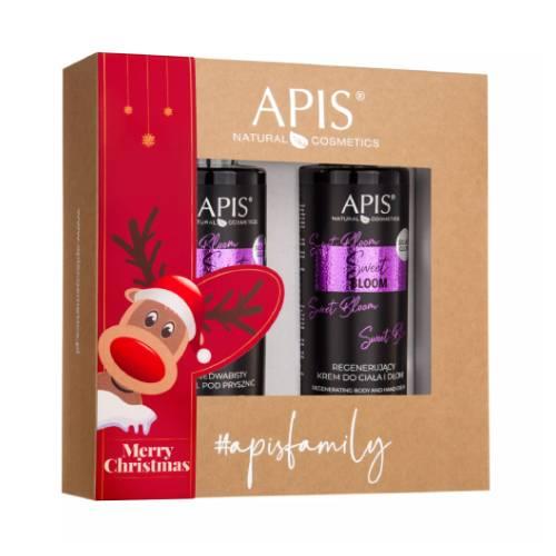 Miniaturka artykułu - APIS SWEET BLOOM Zestaw Jedwabisty żel pod prysznic, 300ml + Regenerujący krem do ciała i dłoni, 300ml