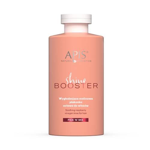 Miniaturka artykułu - Apis Pick'N'Mix Wygładzająca malinowa płukanka octowa do włos&oacute;w puszących się i suchych, 300 ml