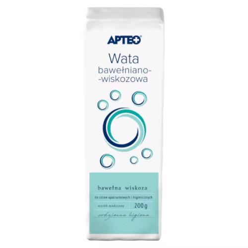 Miniaturka artykułu - APTEO CARE Wata opatrunkowa bawełniano-wiskozowa, 200g