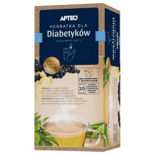 Miniaturka artykułu - APTEO Herbatka dla diabetyk&oacute;w, 20 saszetek