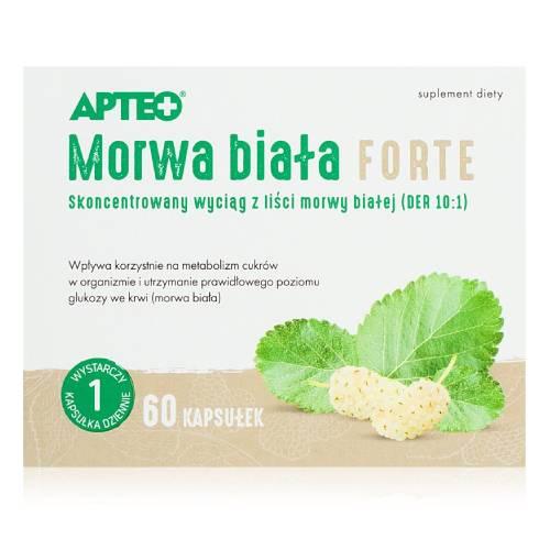 Miniaturka artykułu - APTEO Morwa biała FORTE, 60 kaps.