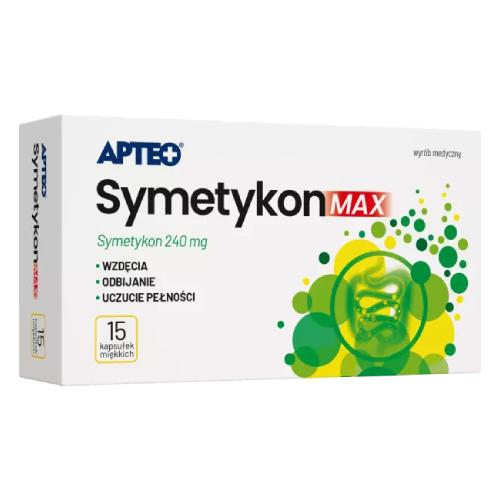 Miniaturka artykułu - APTEO Symetykon Max 240 mg, 15 kaps.