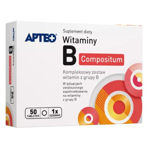 Miniaturka artykułu - APTEO Witaminy B compositum, 50 tabletek