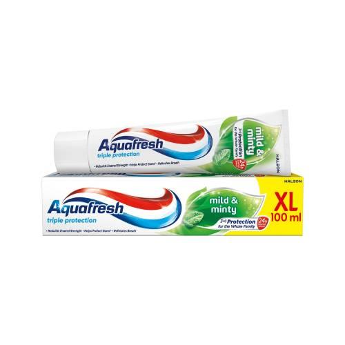 Miniaturka artykułu - Aquafresh XL Triple Protection Mild & Minty Pasta do zęb&oacute;w z fluorkiem, 100 ml