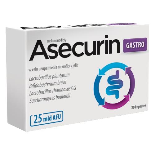 Miniaturka artykułu - Asecurin Gastro, 20 kaps.