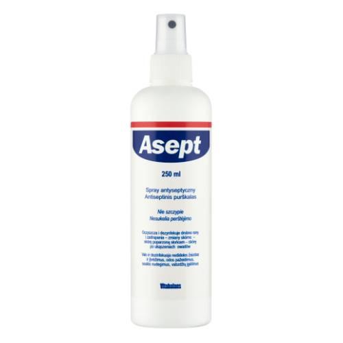 Miniaturka artykułu - Asept spray do dezynfekcji sk&oacute;ry płyn- 250ml