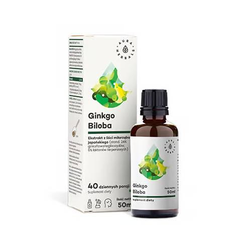 Miniaturka artykułu - AURA HERBALS Ginkgo Biloba Ekstrakt z liści miłorzębu japońskiego, 50ml