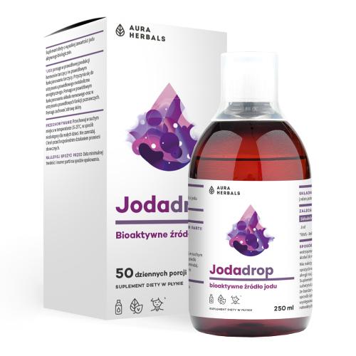 Miniaturka artykułu - AURA HERBALS Jodadrop bioaktywne źr&oacute;dło jodu PŁYN - 250ml