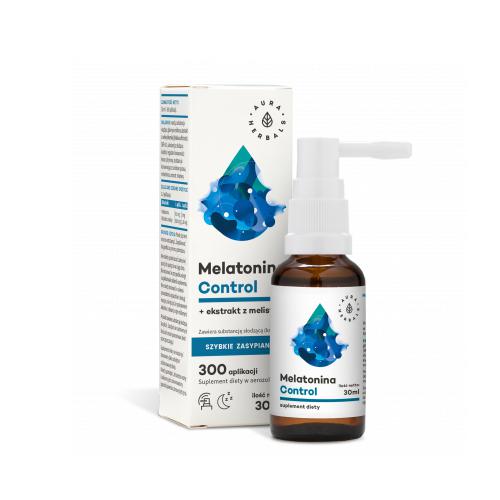 Miniaturka artykułu - Aura Herbals Melatonina Control + Melisa, 30ml