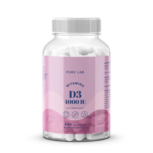 Miniaturka artykułu - AURA HERBALS PureLab Witamina D3 4000IU, 240kaps.