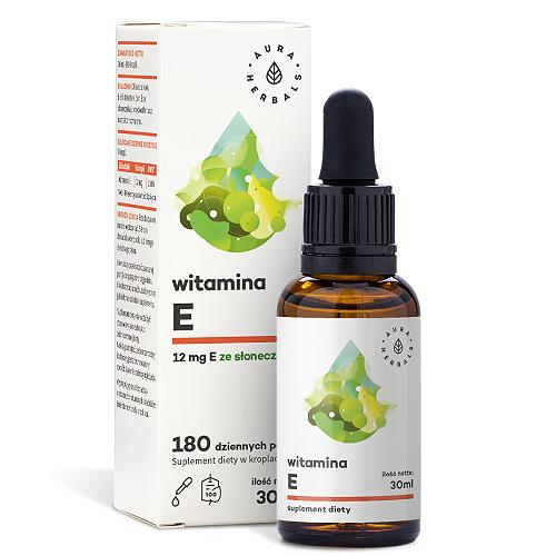 Miniaturka artykułu - AURA HERBALS Witamina E Forte krople - 30 ml