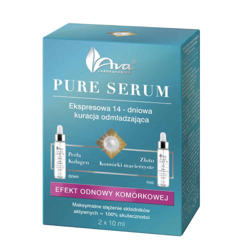 Miniaturka artykułu - AVA PURE SERUM Ekspresowa kuracja odmładzająca, 2 x 10ml 