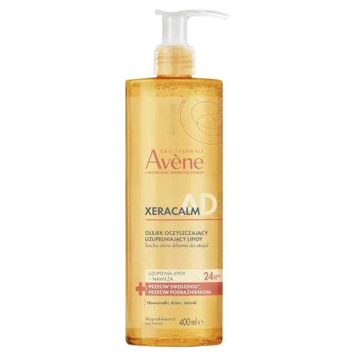 Miniaturka artykułu - AVENE XERACALM A.D Uzupełniający lipidy olejek oczyszczający, 400ml