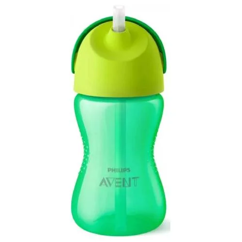 Miniaturka artykułu - AVENT Kubek ze słomką 12m+ zielony 798/01- 300ml