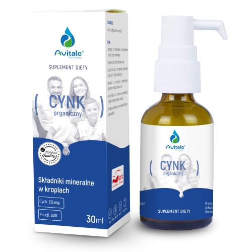 Avitale Krople Cynk 7,5 mg, 30 ml &ndash; suplement diety z cynkiem