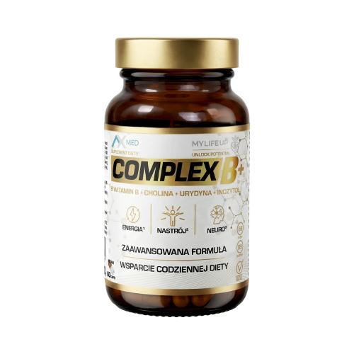 Miniaturka artykułu - AX MED COMPLEX B+  cholina urydyna inozytol, 60 kaps. - suplement diety zawierający witaminy z grupy B