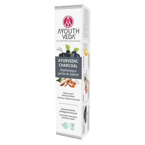 Ayouthveda Ayurvedic Charcoal Wybielająca pasta do zęb&oacute;w z węglem aktywnym, 100 g