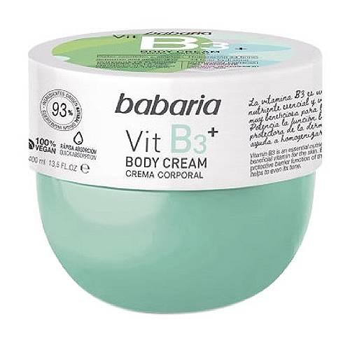 Miniaturka artykułu - BABARIA Krem do ciała z witaminą B3, 400 ml
