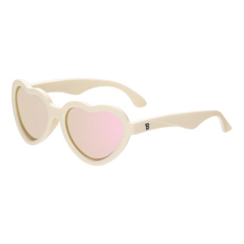 Miniaturka artykułu - Babiators Okulary przeciwsłoneczne z polaryzacją POLARIZED HEARTS SWEET CREAM ROSE GOLD MIRRORED LENSES 6+ lat P-HRT-502-L