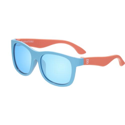 Miniaturka artykułu - BABIATORS Okulary przeciwsłoneczne NAVIGATOR SUNRISE SURF TURQUOISE MIRRORED LENSES 0-2 lata O-NAV011-S