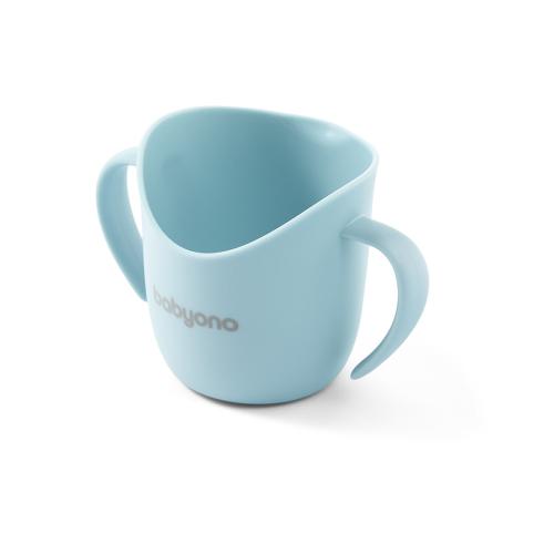 Miniaturka artykułu - BABYONO Ergonomiczny kubek treningowy Flow 120ml błękitny 1463/03