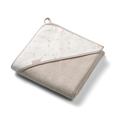 BabyOno Okrycie kąpielowe frotte z kapturkiem 100x100cm beżowe
