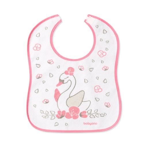 Miniaturka artykułu - BABYONO Śliniak frotte Łabędź 9m+ - 1 sztuka
