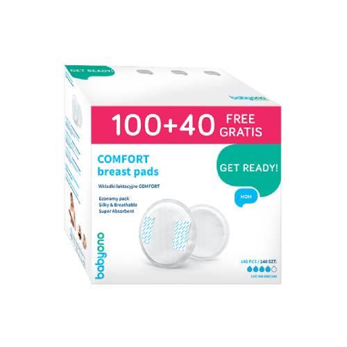 Miniaturka artykułu - BABYONO Wkładki laktacyjne Comfort - 140 sztuk