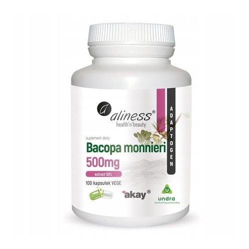 Miniaturka artykułu - Bacopa monnieri extract 50%, 500mg, 100 kapsułek