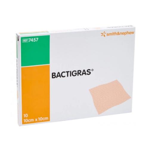 Miniaturka artykułu - BACTIGRAS opatrunek parafinowy 10x10cm, 10 sztuk