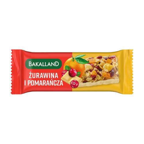BAKALLAND BA! Baton żurawina i pomarańcza, 40g
