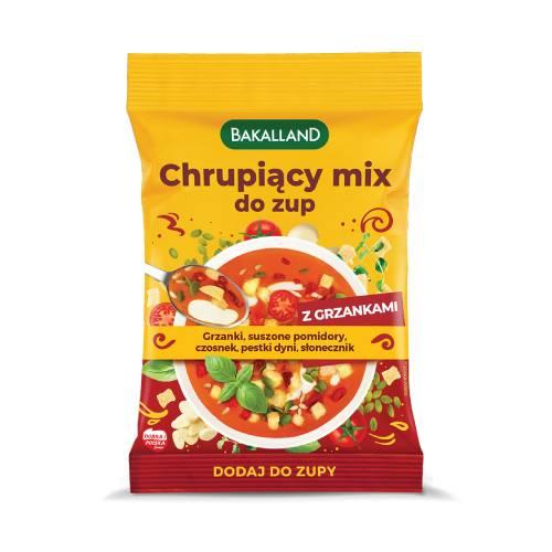 Miniaturka artykułu - Bakalland Chrupiący Mix do zup z grzankami, 75 g